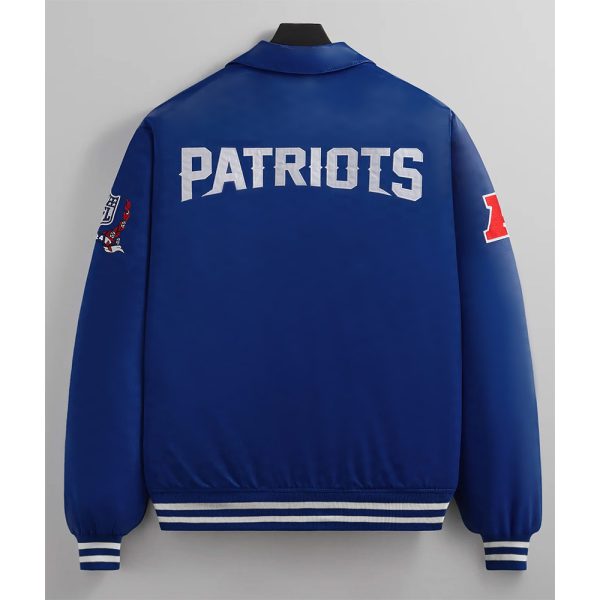 Action New England Patriots Blue Full-Snap Satin Jacket