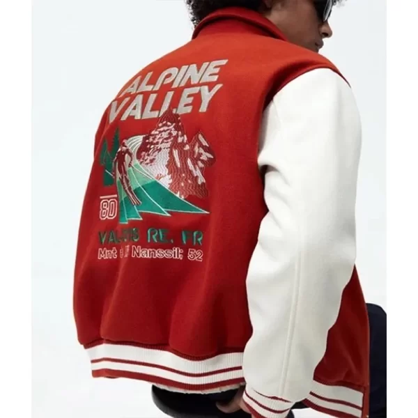 All Day Ski 80 Alpine Valley Varsity Wool & Leather Jacket