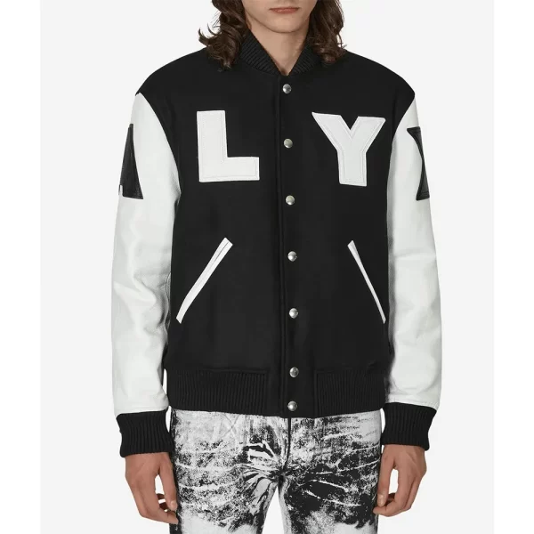 Alyx Black and White Wool & Leather Varsity Jacket