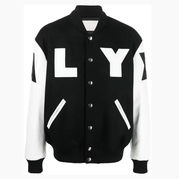 Alyx Black and White Wool Varsity Jacket