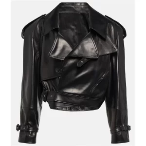 American Horror Story S12 Kim Kardashian Black Leather Jacket