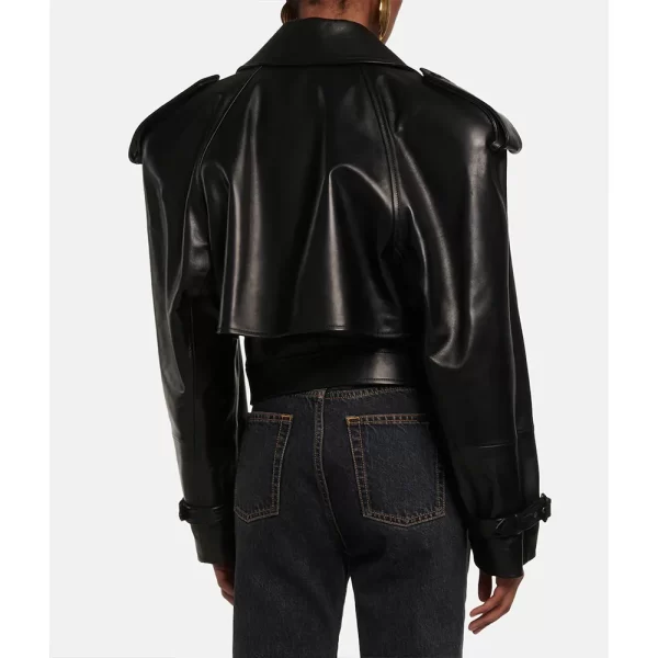 American Horror Story Season 12 Siobhan Corbyn Black Leather Cropped Jacket