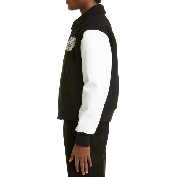 Ami Black and White Varsity Jacket