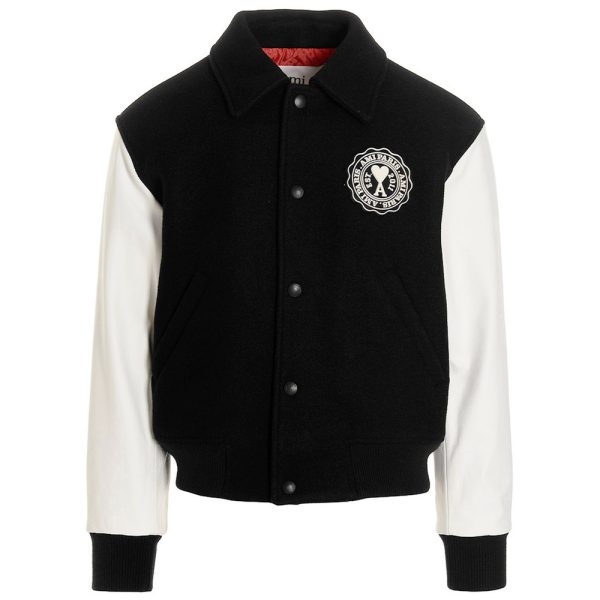 Ami Black and White Varsity Jackets