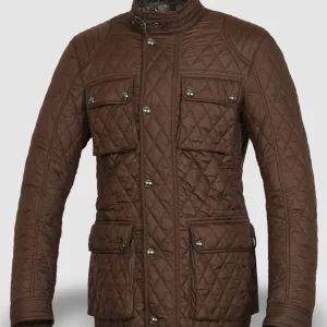 And Just Like That John Corbett Quilted Brown Jacket