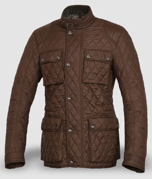 And Just Like That John Corbett Quilted Brown Jacket