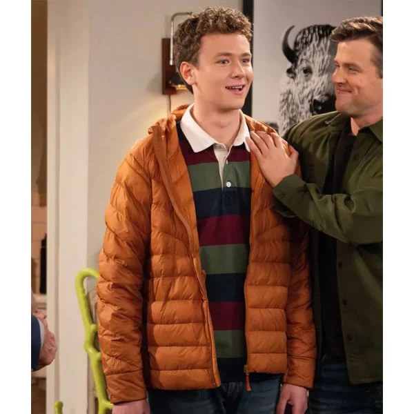 Anders Keith Frasier David Crane Lightweight Puffer Orange Jacket