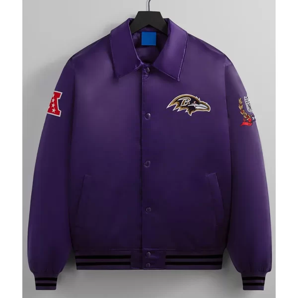 Baltimore Ravens Traveler Bomber Satin Jacket