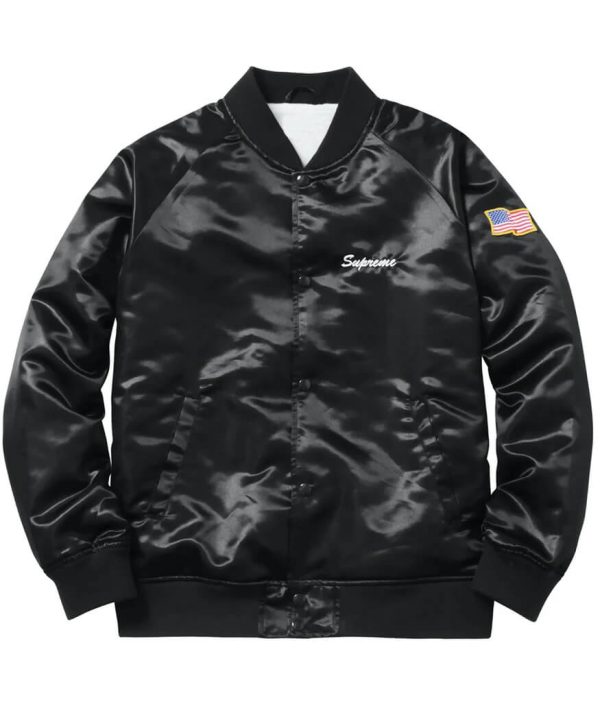 Betty Boop Supreme Black Usa Satin Jacket