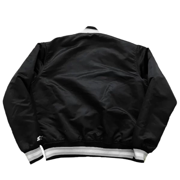 Black Birmingham Barons Bomber Satin Jacket