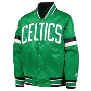 Boston Celtics Home Game Kelly Green Satin Jacket