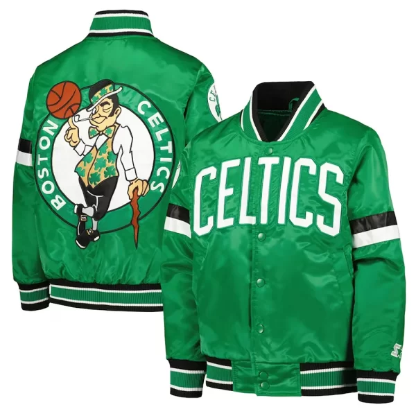 Boston Celtics Home Game Kelly Satin Green Jacket