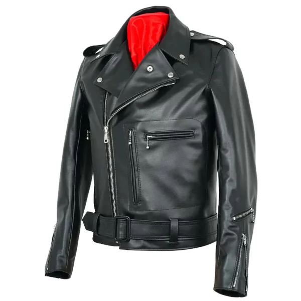 Bronx Motorcycle Black Leather Jacket