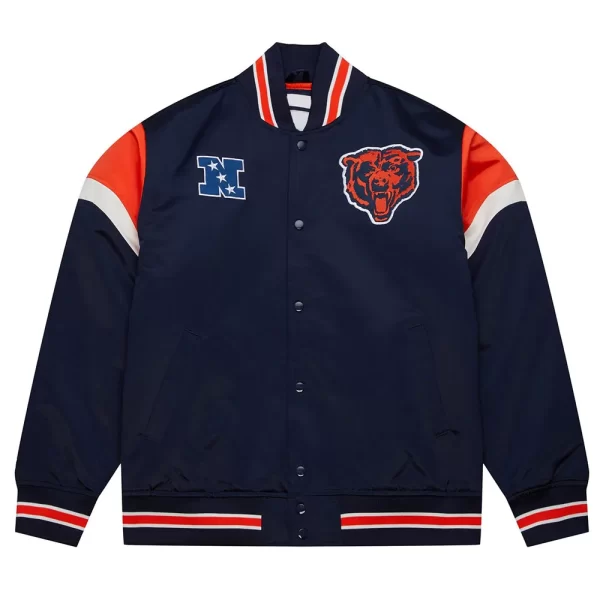 Chicago Bears Heavyweight Satin Navy Jacket