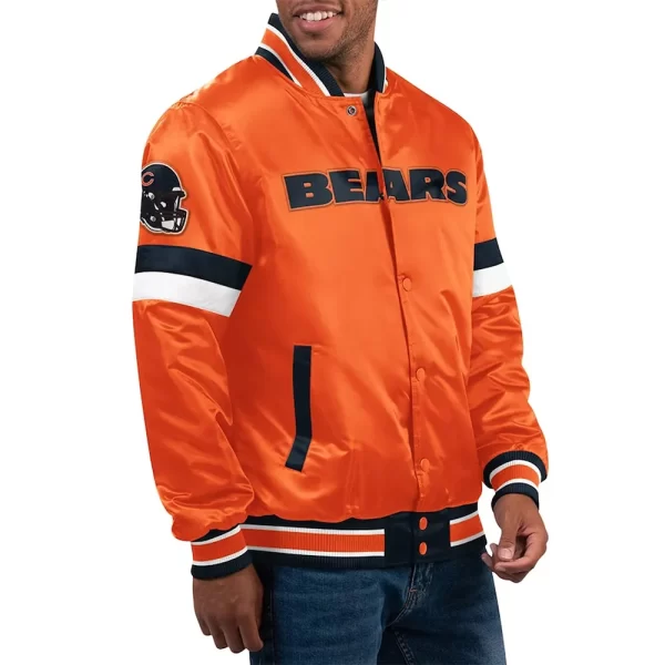 Chicago Bears Home Game Satin Orange Jacket