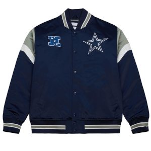 Dallas Cowboys Heavyweight Satin Navy Blue Jacket