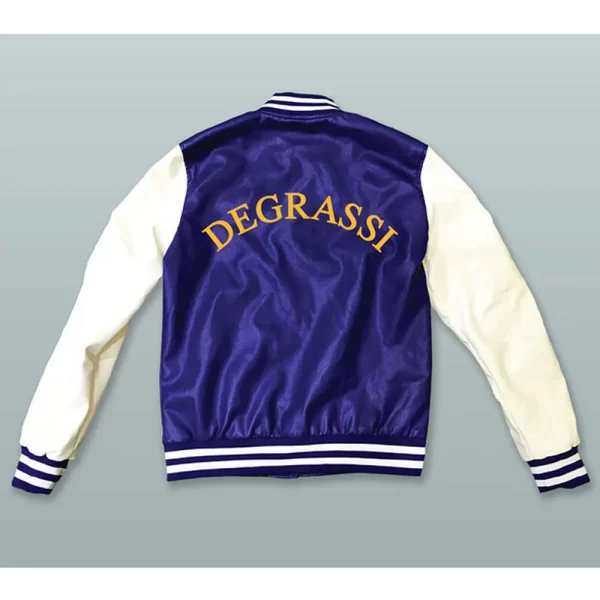 Degrassi Blue and White Wool & Leather Letterman Jacket