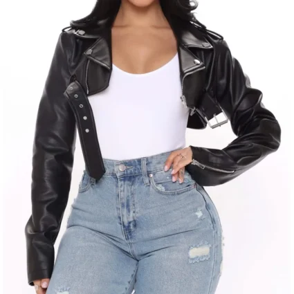 Drew Sidora Real Housewives of Atlanta Black Leather Jacket