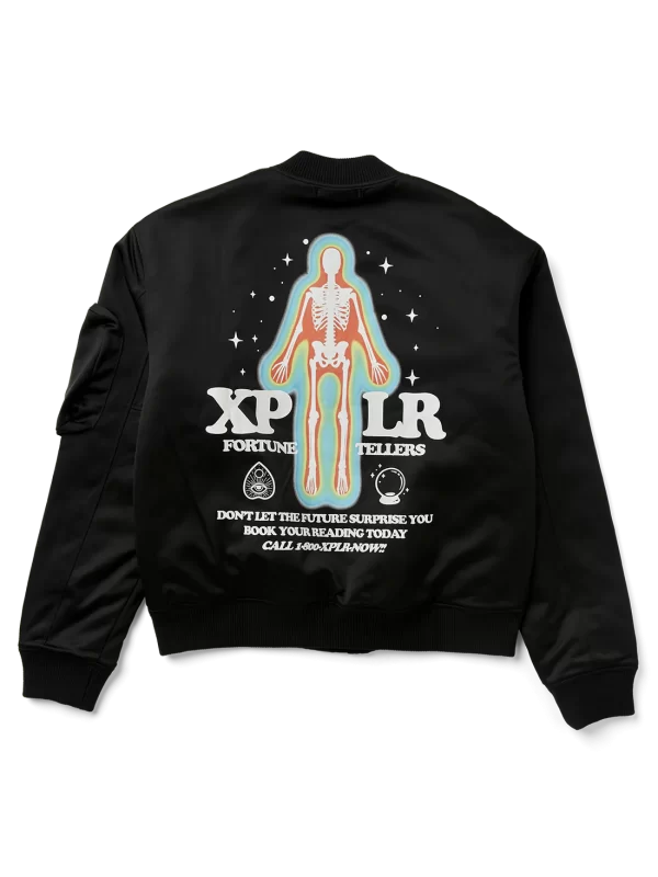 Fortune Teller Bomber Black Jacket