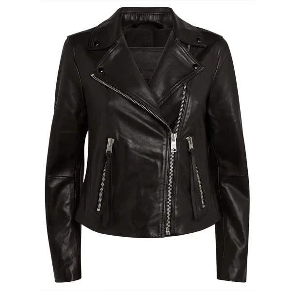 Found Gabrielle Walsh Black Leather Jacket