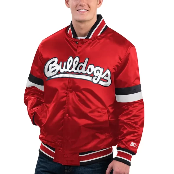 Fresno State Bulldog Home Game Satin Red Jacket