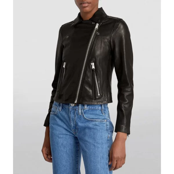 Gabrielle Walsh Found Lacey Quinn Black Leather Biker Jacket