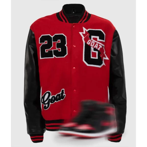 Goat 23 Black & Red Varsity Jacket