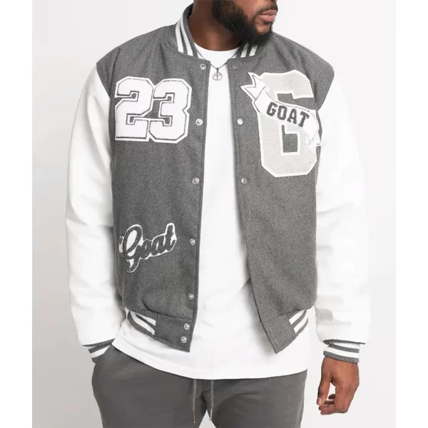 Goat 23 Gray Varsity Jacket