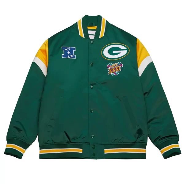 Green Bay Packers Heavyweight Satin Green Jacket