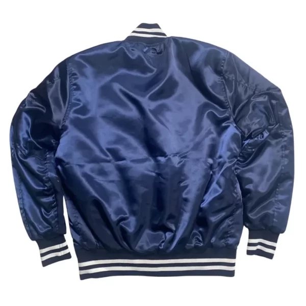 Home Plate Jet Life Full-Snap Satin Bomber Jacket