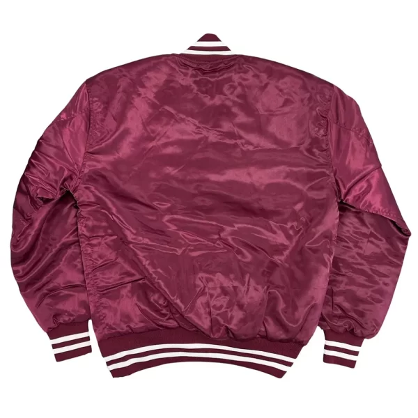 Home Plate Jet Life Full-Snap Satin Bomber Jacket