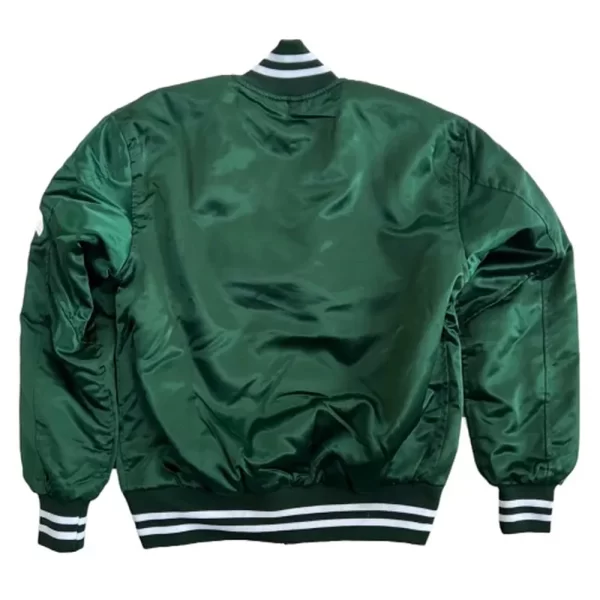 Home Plate Jet Life Full-Snap Satin Bomber Jacket