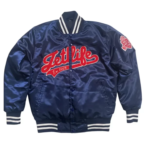 Home Plate Jet Life Satin Bomber Jacket