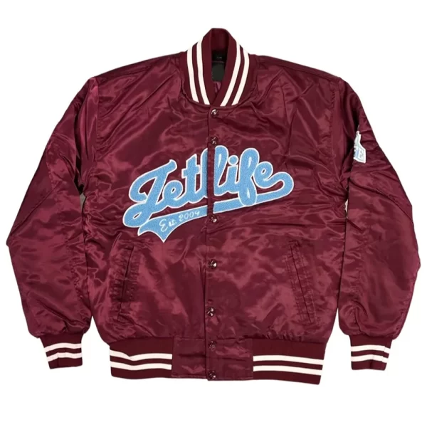 Home Plate Jet Life Satin Bomber Jacket