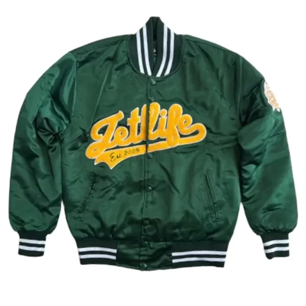 Home Plate Jet Life Satin Bomber Jacket