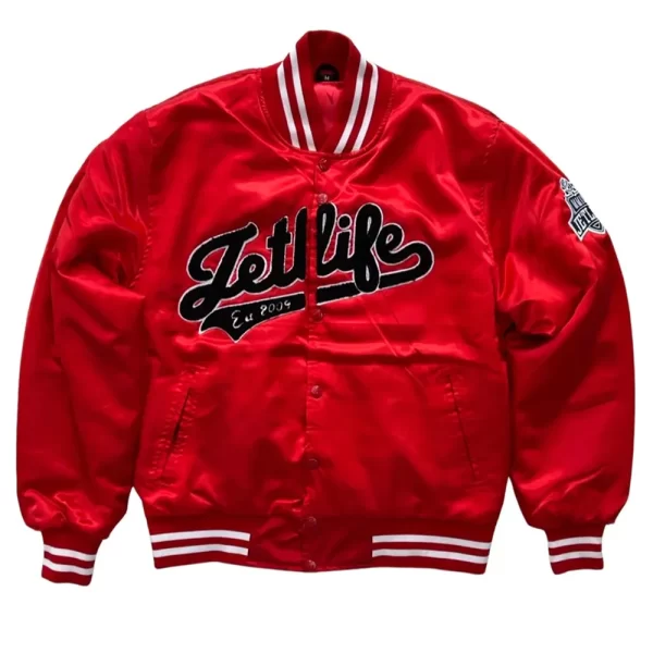 Home Plate Jet Life Satin Bomber Jacket