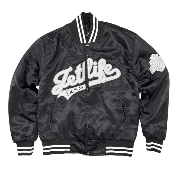 Home Plate Jet Life Satin Bomber Jacket