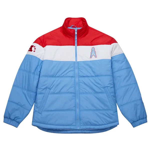 Houston Oilers In The Clutch Puffer Blue Jacket