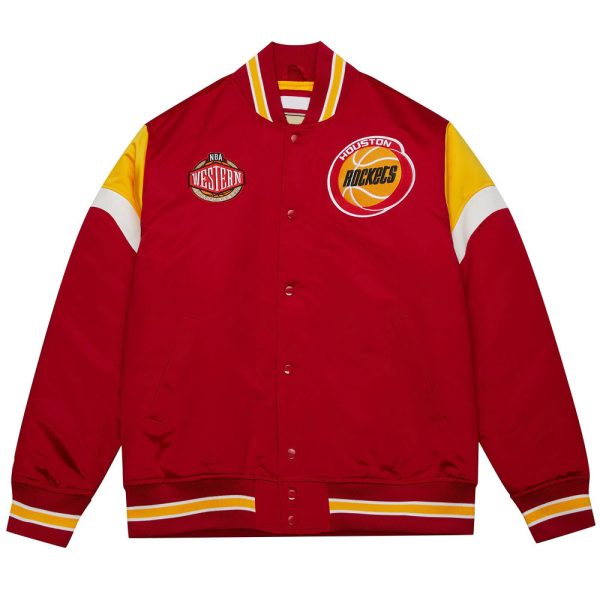 Houston Rockets Heavyweight Red Satin Jacket