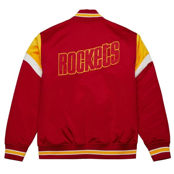 Houston Rockets Red Heavyweight Satin Jacket