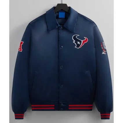 Houston Texans Meter Bomber Navy Blue Jacket