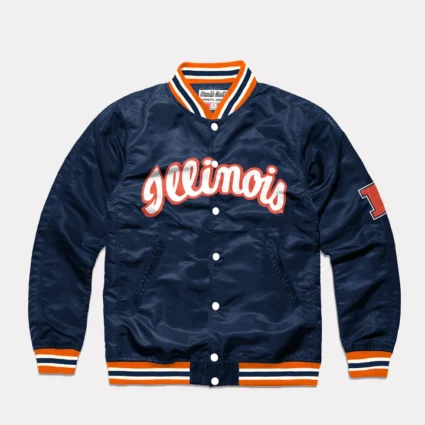 Illinois Script Varsity Satin Jacket