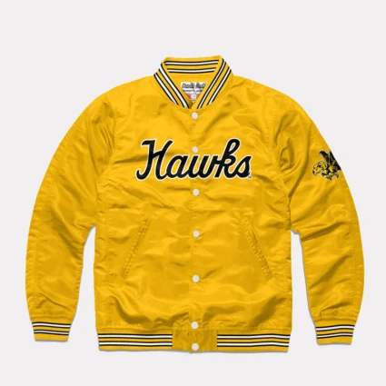 Iowa Hawks Script Satin Varsity Jacket