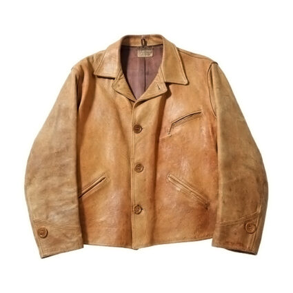 Jonas Bros Half-Belt leather Jacket