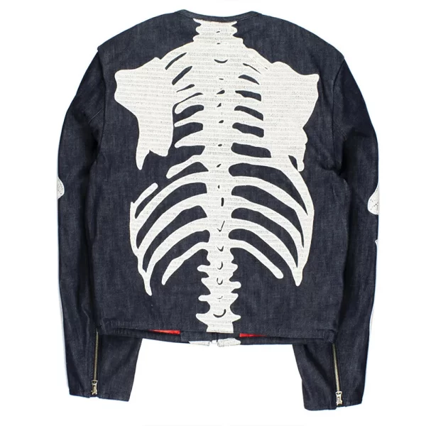 Kapital Bone Skeleton Full-Zip Denim Jacket