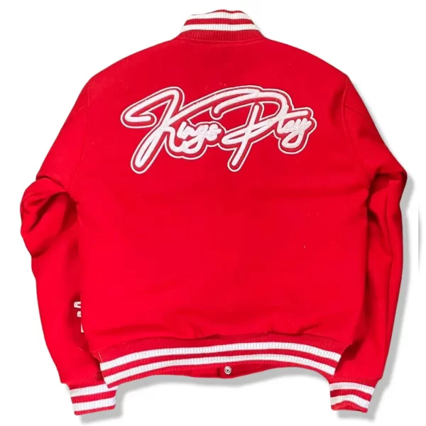 Kingsplay Varsity Red/Black Wool Full-Snap Jacket