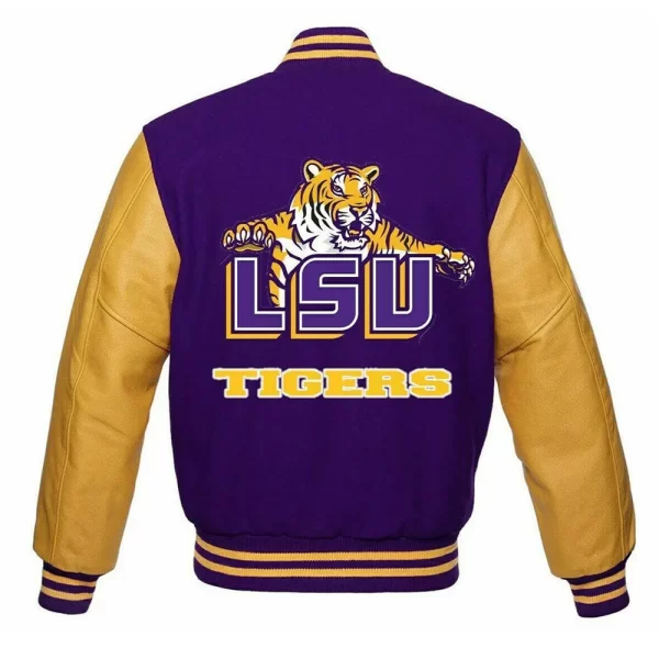 Louisiana State Tigers Purple & Gold Varsity Wool Jacket