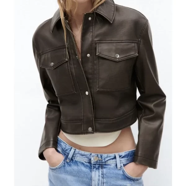 Love Is Blind Micah Lussier Cropped Leather Jacket