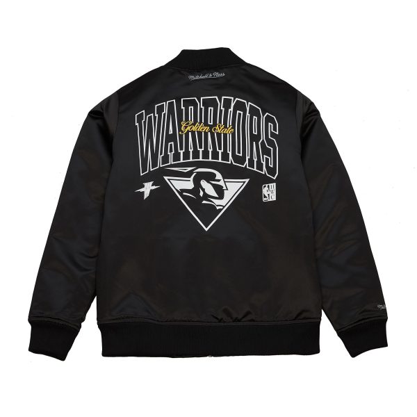 M&N X Suga Glitch Bomber Golden State Warriors Polyester Jacket