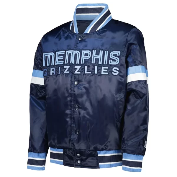 Memphis Grizzlies Home Game Navy Blue Satin Jacket